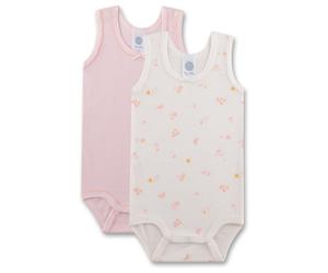 Sanetta - Kid's DP Body Sleeveless 324629+324630 - Alltagsunterwäsche, Gr. 104, weiß (WhitePebble)