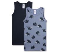 Sanetta 2er-Pack Unterhemden Mammut 116 blau/marine