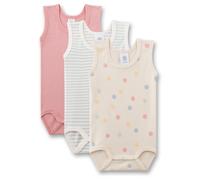 Sanetta Baby-Bodys 324979 – 3er-Pack, ärmellos, 100% Bio-Baumwolle, Punkte Gr. 92 Beige