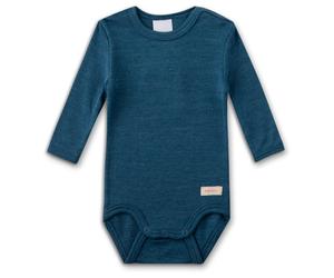 Sanetta - Kid's Wool Body L/S - Merinounterwäsche, Gr. 56-62, blau (SteelBlue)