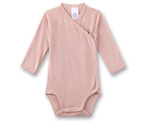 Sanetta - Kid's Wrapover Body 1/1 Wool - Merinounterwäsche, Gr. 44-50, rosa (LightRose)