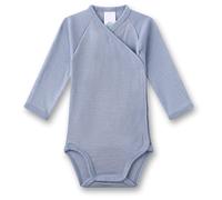 Sanetta - Kid's Wrapover Body 1/1 Wool - Merinounterwäsche, Gr. 56-62, grau/lila (LightBlue)
