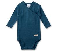 Sanetta - Kid's Wrapover Body 1/1 Wool - Merinounterwäsche, Gr. 68-74, blau (SteelBlue)