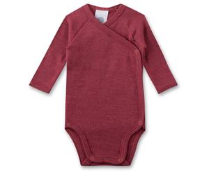 Sanetta - Kid's Wrapover Body 1/1 Wool - Merinounterwäsche, Gr. 68-74, rot (Raspberry)