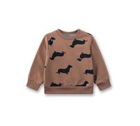Sanetta Sweatshirt Dackel 86 braun/marine