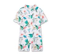 Sanetta Kinder UV Schwimmanzug Off-White Dschungel | Praktischer und schützender Schwimmanzug aus Polyamid-Mix für Mädchen. Bademode für Kinder