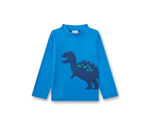 Sanetta Kinder UV Shirt langarm blau Dino - 116 / blau / 84% Polyester 16% Elasthan