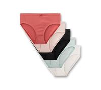 Slip SANETTA "Slip Rioslip 5er Pack 5er Pack", Mädchen, Gr. 176, bunt (rosa, schwarz, hellblau), Obermaterial: 95% Baumwolle CO. 5% Elasthan EL., Unterhosen Slip (12247124-176) rosa, schwarz, hellblau