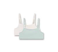 Sanetta Mädchen Doppelpack Bustier 349463 – Alltagsunterwäsche grau/weiß (Skylight) Gr. 164