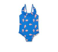 Sanetta Mädchen-Badeanzug blau Clownfisch mit Rüschen | Bequemer und praktischer Badeanzug aus recyceltem Polyester-Mix für Mädchen. Bademode für Kinder