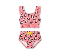 Sanetta Mädchen-Bikini pink Leo-Muster | Bequemer und anschmiegsamer Bikini aus recyceltem Polyester-Mix für Mädchen. Bademode für Kinder