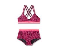 Sanetta Mädchen-Bikini rosa Leo-Muster | Bequemer und anschmiegsamer Bikini aus Polyamid-Mix für Mädchen. Bademode für Kinder