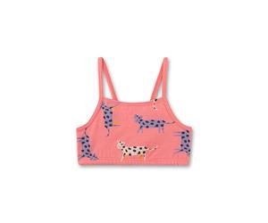 Sanetta Mädchen-Bustier Rosa | Bequemes und angenehmes Bustier aus Baumwoll-Mix. Unterwäsche mit Spaghettiträgern und Giraffen-Allover.