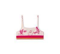 Sanetta Mädchen-Bustier Rosa | Bequemes und angenehmes Bustier aus Baumwoll-Mix Unterwäsche mit Webbund und ausgefallenem Wording-Print