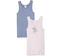 Sanetta Mädchen DP Shirt 334113+334114 Unterhemd, 2er Pack|#2per Pack Pink (Magnolie 3609), 104 (Herstellergröße: 104)