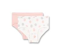 Sanetta Mädchen-Hüftslip (Doppelpack) Dots-Allover und Rosa | Hochwertige und nachhaltige Unterhose für Mädchen aus Baumwolle. Inhalt: 2er Set Unterwäsche für Mädchen 104