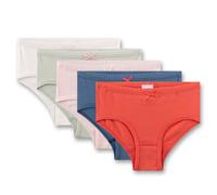 Sanetta Mädchen Hipslips, 5er Pack - Kids, Slips, Single Jersey, Baumwollmischung Rot/Blau/Rosa 140