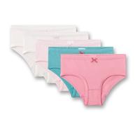 Sanetta Mädchen Hipslips, 5er Pack - Kids, Slips, Single Jersey Rosa/Blau/Weiß 116