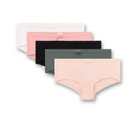 Sanetta Mädchen Hipster, 5er Pack - Teens, Cutbriefs, Single Jersey, Baumwoll-Stretch Schwarz/Grün/Rosa / 164 164 Mehrfarbig