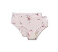 Sanetta Mädchen-Hipster (Doppelpack) rosa Ballerina | Hochwertige und nachhaltige Unterhose für Mädchen aus Baumwoll-Modal-Mix.