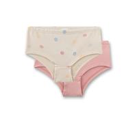 Sanetta Mädchen-Hipster (Doppelpack) rosa & beige Dots - 104 / rosa/beige dots / 95% Baumwolle 5% Elasthan