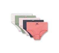 Sanetta Mädchen-Hüftslip (5 er-Pack) Creme, grün, rosa & blau Mädchen-Hüftslip rosa Baumwolle | 5er Set Kinder-Unterhose