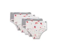 Sanetta Panty Slip Hipslip 5er Pack Mädchen Gr. 116 95% Baumwolle 5% Elasthan weiß/schwarz/rot