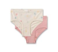 Sanetta Mädchen-Hüftslip (Doppelpack) rosa & beige Dots - 116 / rosa beige dots / 95% Baumwolle 5% Elasthan