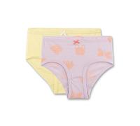 Sanetta Mädchen-Hüftslip (Doppelpack) rosa & gelb Hund | Hochwertige und nachhaltige Unterhose für Mädchen aus Bio-Baumwoll-Mix. Inhalt: 2er Set Unterwäsche für Mädchen