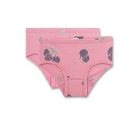 Sanetta Mädchen-Hüftslip (Doppelpack) rosa Pflaume | Hochwertige und nachhaltige Unterhose für Mädchen aus Baumwoll-Mix.