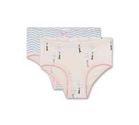 Sanetta Mädchen-Hüftslips DP Hipslip Doppelpack Bio-Baumwolle Möwen & Wellen Beige/Blau Größe 92