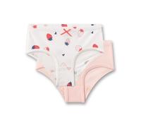 Sanetta Mädchen-Hüftslips (Doppelpack) rosa & beige Erdbeere | Hochwertige und nachhaltige Unterhose für Mädchen aus Baumwolle.