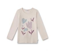 Sanetta Mädchen-Langarmshirt Beige | Hochwertiges und gemütliches Shirt aus Bio-Baumwolle für Mädchen. Langarm Shirt mit Blumen-Motiv | Kinder Bekleidung