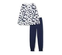 Sanetta Mädchen Long Light Grey Modischer Langer Pyjama trendigen Camouflage-Print aus der Athleisure-Serie, grau, 128