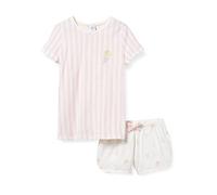 Sanetta Mädchen Pyjama Short, Allover rosa Baby-und Kleinkind-Schlafanzüge, 128