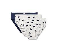 Sanetta Mädchen-Rioslip (3er-Pack) beige Herzchen | Hochwertige und nachhaltige Unterhose für Mädchen aus Baumwolle.