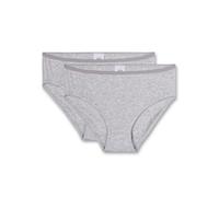 Sanetta - Mädchen-Slip ESSENTIAL UNI 2er-Pack in grau melange Gr.140