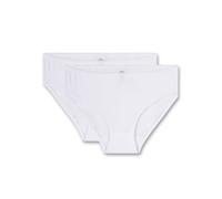 Sanetta Mädchen-Unterhose BASIC TEEN 2er-Pack Weiß Baumwolle Größe 140