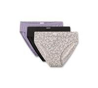 Sanetta Mädchen-Rioslip (Dreierpack) lila, schwarz, beige Sterne | Hochwertige und nachhaltige Unterhosen für Mädchen aus verschiedenen Materialien. Inhalt: 3er Set Unterwäsche für Mädchen