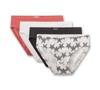 Sanetta Mädchen Rioslips 4er Pack - Teens, Slips, Single Jersey, Baumwollmischung Weiß/Schwarz/Orange 176