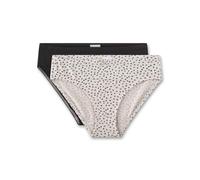 Sanetta Mädchen-Rioslips (Doppelpack) Beige & Schwarz | Hochwertige und nachhaltige Unterhose für Mädchen aus Bio-Baumwolle. Inhalt: 2er Set Unterwäsche für Mädchen