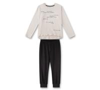 Sanetta Mädchen Schlafanzug, 2-tlg. Set - lang, Pyjama, Baumwolle, Motiv Beige/Braun 140