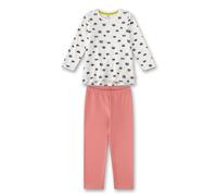Sanetta Mädchen Schlafanzug 2-tlg. Set lang – Bio-Baumwolle – Motiv Rosa/Weiß Gr. 104