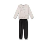 Sanetta Mädchen Schlafanzug, 2-tlg. Set - lang, Pyjama, Baumwolle, Motiv Beige/Braun 140