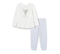 Sanetta Mädchen Schlafanzug Broken White Pyjamaset, beige, 098