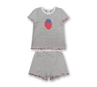 Sommer-Schlafanzug Erdbeere Mädchen Sanetta aus Baumwoll-Stretch wollweiß Gr. 98/104
