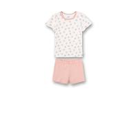Sanetta Mädchen Schlafanzug Kurz Beige Pyjamaset, White Pebble, 92 EU