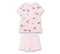 Sanetta Mädchen Schlafanzug - kurz, Kids, Pyjama, Baumwolle, Motiv 128 Rosa