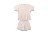 Sanetta Mädchen-Schlafanzug kurz Lila | Hochwertiger und bequemer Schlafanzug aus Bio-Baumwolle für Mädchen. Kurzarm Schlafanzug mit floralem Print | Pyjamaset für Mädchen