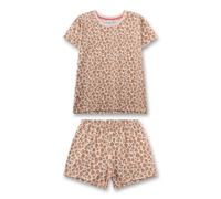Sanetta Mädchen-Schlafanzug kurz orange Leo-Print - 140 / orange Leo / 100% Baumwolle